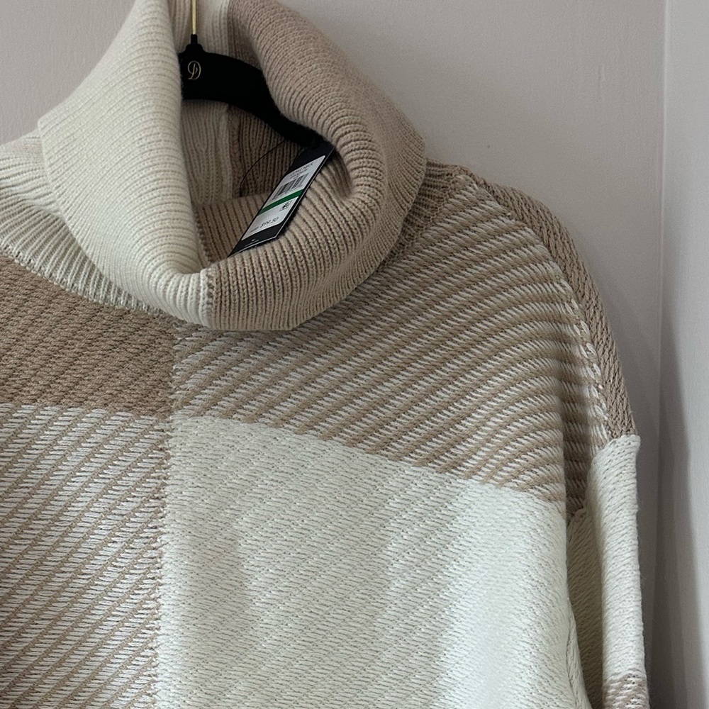Tommy Hilfiger Colorblock Cowl Neck Sweater NWT Size L - Picture 7 of 10